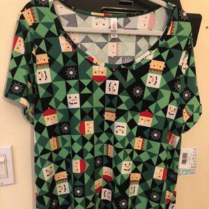 LuLaRoe Holiday Christmas NWT Classic T Tee 2XL